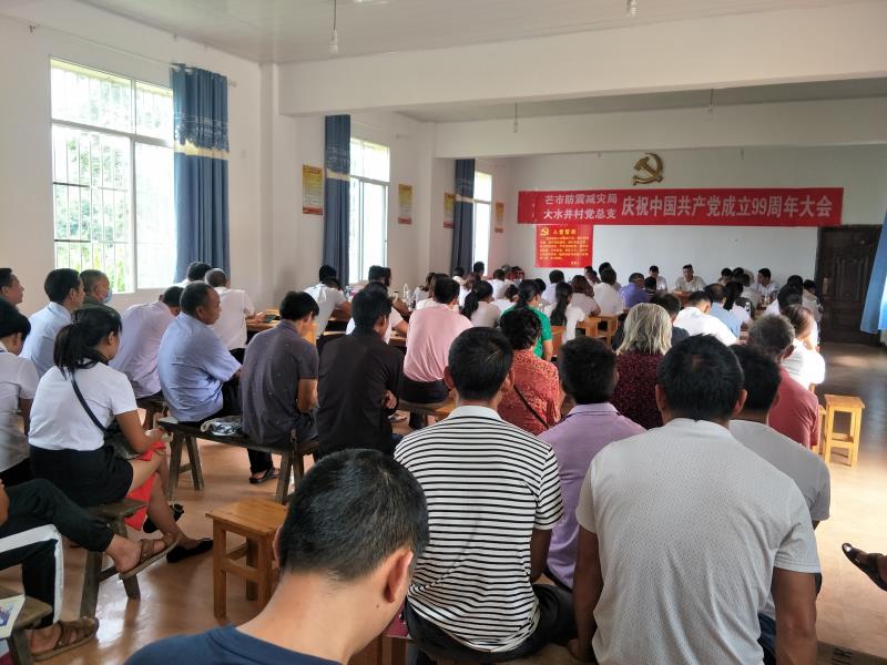 2020.7.2与大水井村党总支庆祝中国共产党成立99周年大会3