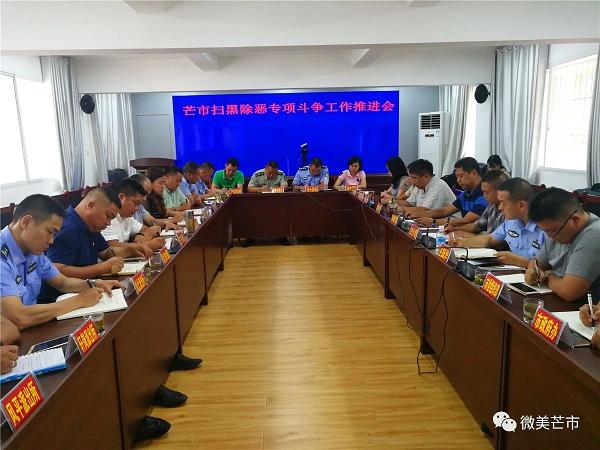 20180625芒市全面推进扫黑除恶专项斗争工作