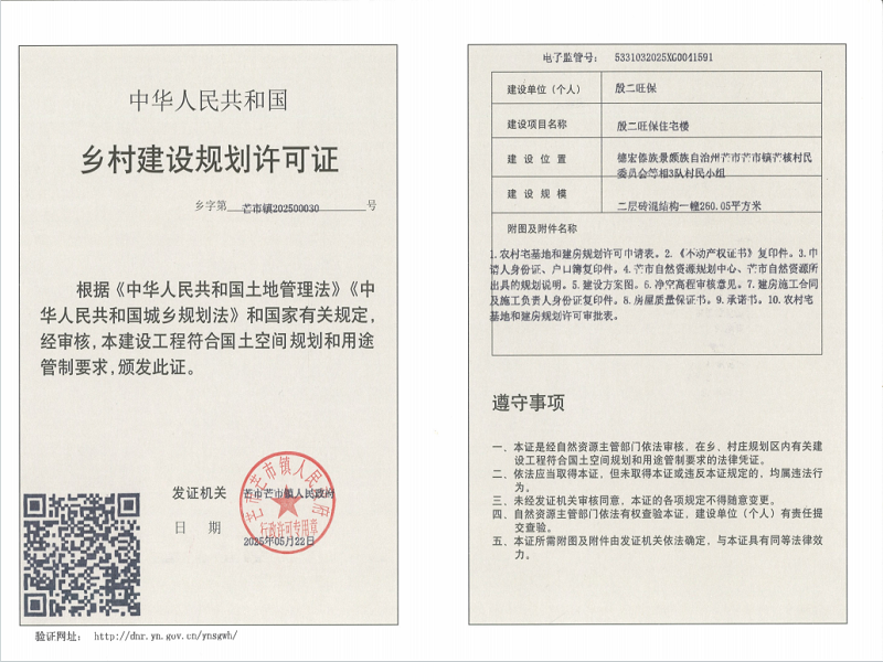 股二旺保规划许可公示