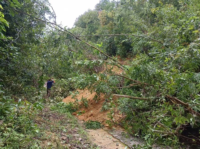 7.9上新龙塘段路又出现塌方上东六公里处已保通