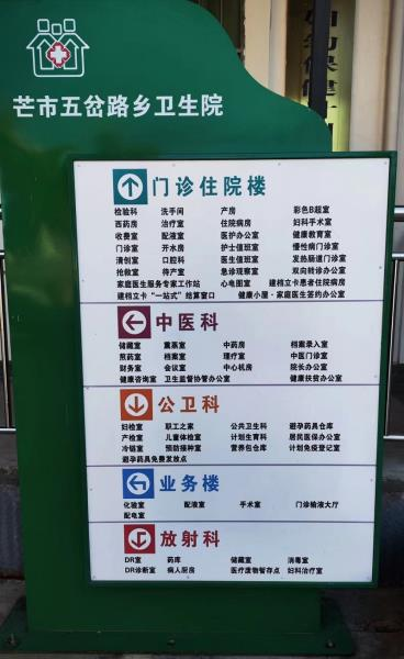 五岔路标识标牌