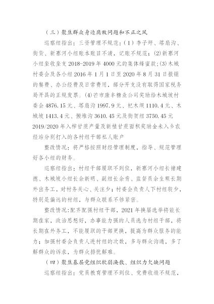中共中山乡委员会关于巡察整改情况的通报_21