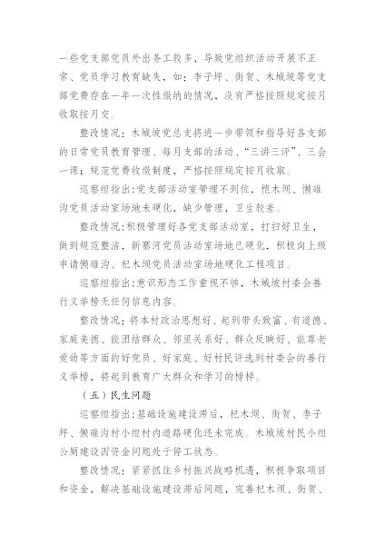 中共中山乡委员会关于巡察整改情况的通报_22
